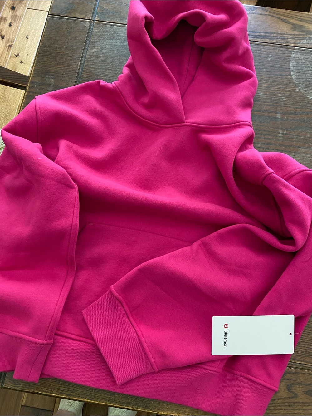 NWT Lululemon Women’s Steady State SuperLoft Hoodie Wider Cuff in Pink Flare